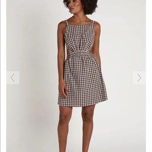 NWT! DISSH AUGUST CHOCOLATE GINGHAM MINI DRESS